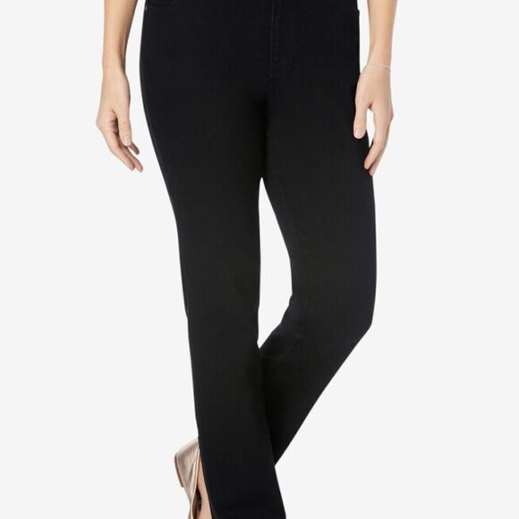 NWOT Woman Within Straight Leg Black Stretchy Cropped Jean - Picture 10 of 10